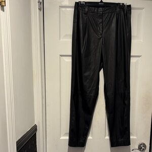 Vince Camuto Black Leather Look Pants
